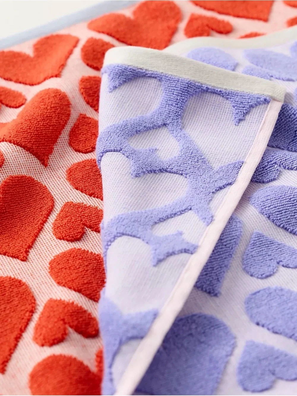 NEW Anthropologie Icon Jacquard Dish Towels, Set of 2, Hearts